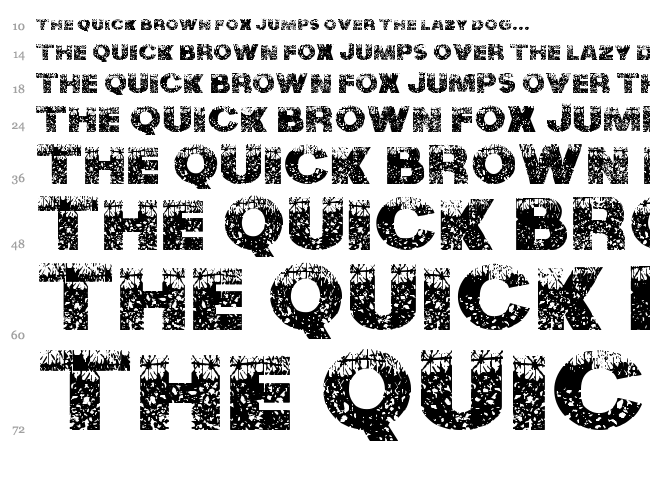 Nuclear Accident font waterfall